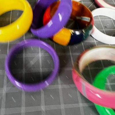 Collection of Plastic Bangle Bracelets