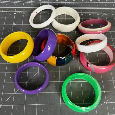 Collection of Plastic Bangle Bracelets