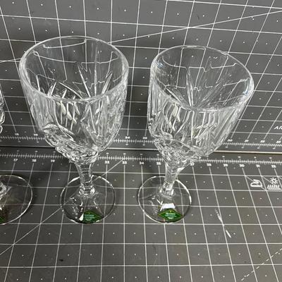 Cut Crystal Shannon Goblets, NEW 