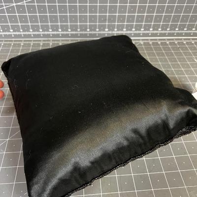Black Beaded Pillow