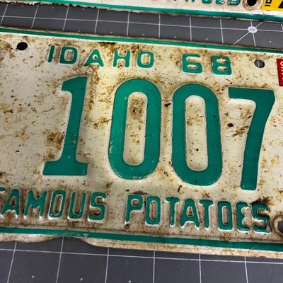1968  Matched Set of Idaho License Plated