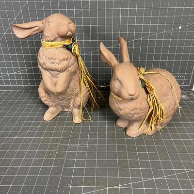 Pair of Terra Cotta Rabbits