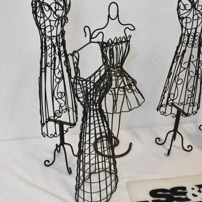 6 Small Wire Mannequin Decorative Stands