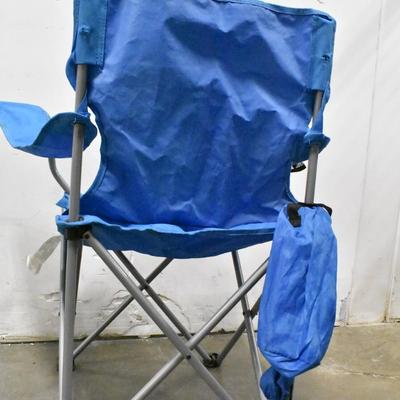Blue Camp Chair With Carrying Bag