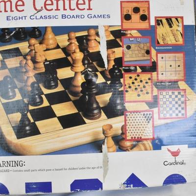 Classic Board Game Set, 8 Games, Complete