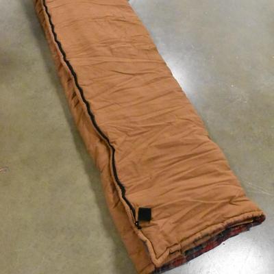 Brown Sleeping Bag and Sleeping Pad, Great Condition