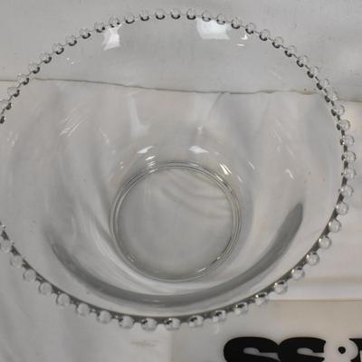 3 Pc Large Glassware, Large Punch Bowl, Centerpiece