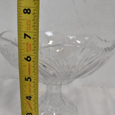 3 Pc Large Glassware, Large Punch Bowl, Centerpiece