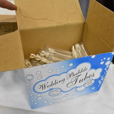 9 pc Wedding/Party Decor: Photo Albums, Small Gift Bags, Buble Tubes