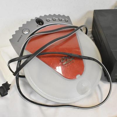 Sharp VHS Player and Sony DVD Player