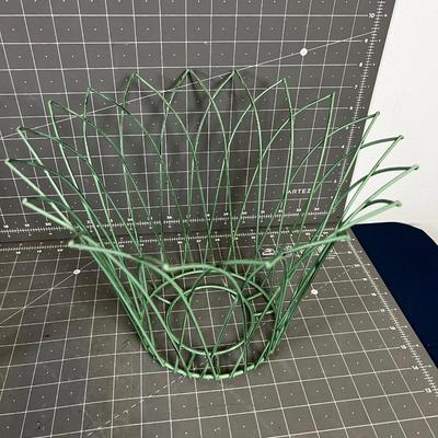 2 Green Wire Baskets 
