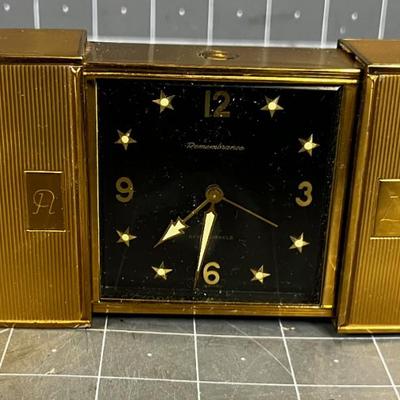 Vintage Remembrance Clock Brass 