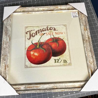 Framed Tomato Print Picture NEW 