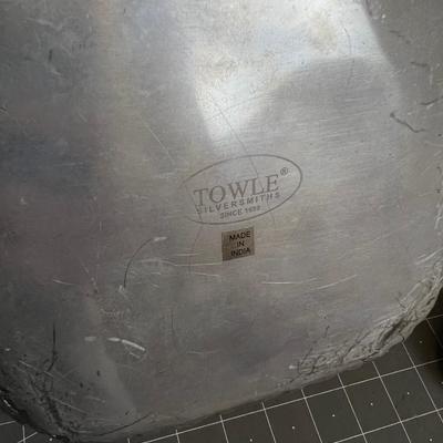 TOWLE Basket weave Aluminum Bowl