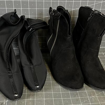 2 Black Ladies Boots, NEW 