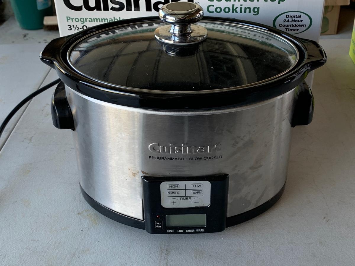 LOT 142 Cuisinart Slow Cooker, Cookie Press, Airpot and More