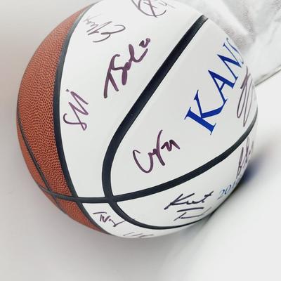 2016 - 2017 KU BILL SELF TEAM AUTHENTICATED SIGNED BASKETBALL