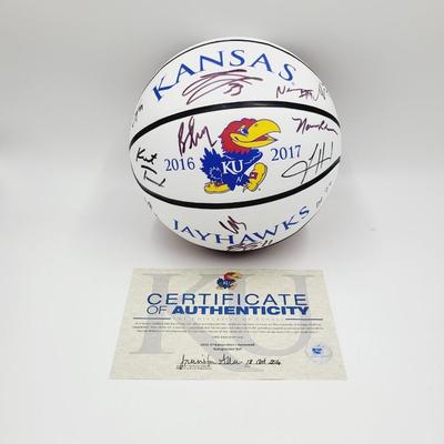 2016 - 2017 KU BILL SELF TEAM AUTHENTICATED SIGNED BASKETBALL