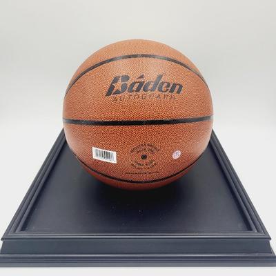 BILL SELF KU SIGNED BASKETBALL WITH FRAMED CASE