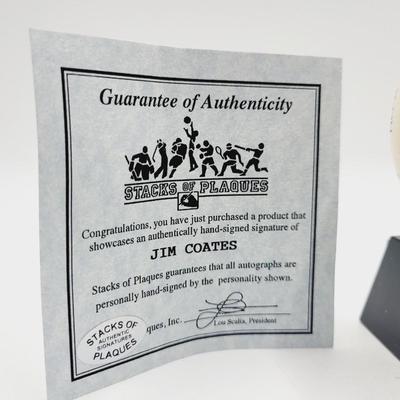 JIM COATES AUTHENTICATED SIGNED BASEBALL