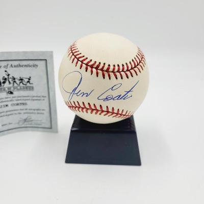 JIM COATES AUTHENTICATED SIGNED BASEBALL