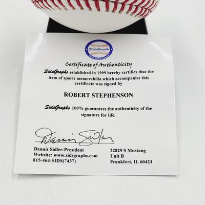 ROBERT STEPHENSON - 2011 1st RD PICK AUTHENTICATED SIGNED BASEBALL