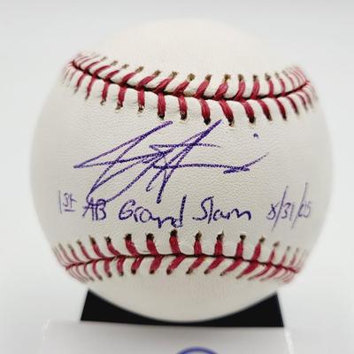 JEREMY HERMIDA - 1ST AB GRAND SLAM 8/31/05 AUTHENTICATED SIGNED BASEBALL