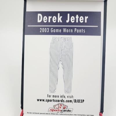 2003 DEREK JETER GAME WORN PANTS PIECE AUTHENTICATED