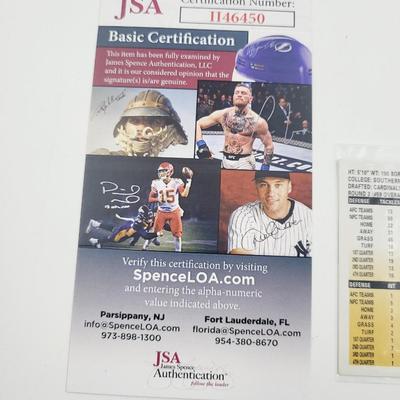 JSA AUTHENTICATED AENEAS WILLIAMS SIGNED FOOTBALL CARD