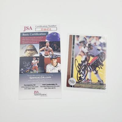 JSA AUTHENTICATED AENEAS WILLIAMS SIGNED FOOTBALL CARD