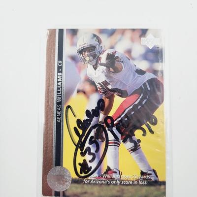 JSA AUTHENTICATED AENEAS WILLIAMS SIGNED FOOTBALL CARD