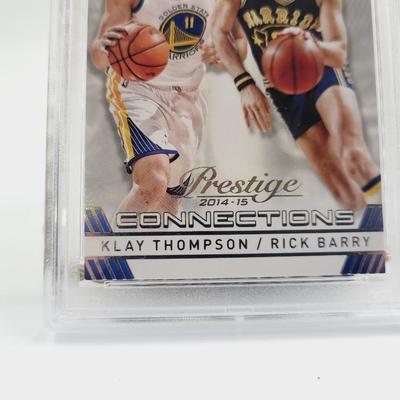 PSA 2014 PANINI PRESTIGE K. THOMPSON / R. BARRY CONNECTIONS NM-MT PROTECTED CARD