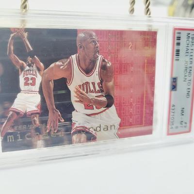 PSA 1995 FLEER END TO END MICHEAL JORDAN NM-MT BASKETBALL CARD PROTECTED