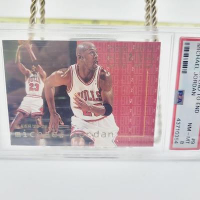 PSA 1995 FLEER END TO END MICHEAL JORDAN NM-MT BASKETBALL CARD PROTECTED
