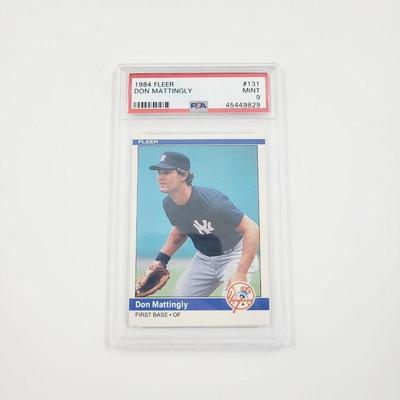 PSA 1984 FLEER DON MATTINGLY MINT BASEBALL CARD PROTECTED