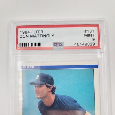 PSA 1984 FLEER DON MATTINGLY MINT BASEBALL CARD PROTECTED