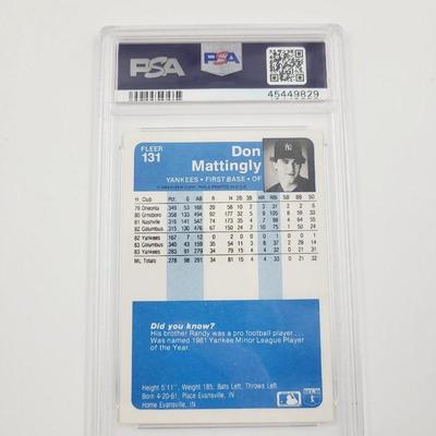 PSA 1984 FLEER DON MATTINGLY MINT BASEBALL CARD PROTECTED