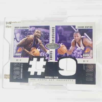 PSA 2003 CORPORATE ARCHIVE PROOF HOOPS HOT PROSPECTS AUTHENTIC SWEET SELECTIONS - AMARE STAUDEMIRE & SHAWN MARION BASKETBALL CARD
