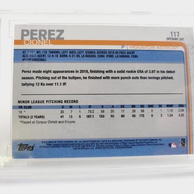 BCCG 2019 TOPPS OPENING DAY PURPKE FOIL #117 CIONEL PEREZ BASEBALL CARD PROTECTED MINT