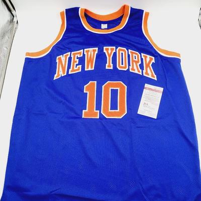 JSA AUTHENTICATED WALT FRAZIER NEW YORK KNICKS SIGNED JERSEY