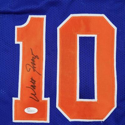 JSA AUTHENTICATED WALT FRAZIER NEW YORK KNICKS SIGNED JERSEY