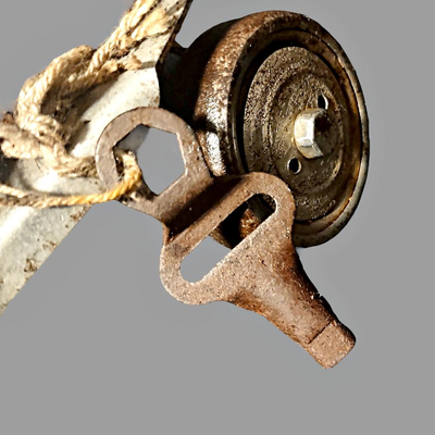 Vintage Metal Rollerskates with Key