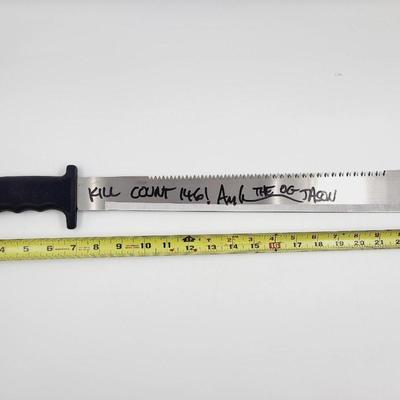 ARI LEHMAN (JASON FROM THE 1ST FRIDAY THE 13TH MOVIES) AUTHENTICATED SIGNED MACHETE