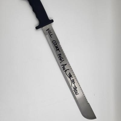 ARI LEHMAN (JASON FROM THE 1ST FRIDAY THE 13TH MOVIES) AUTHENTICATED SIGNED MACHETE