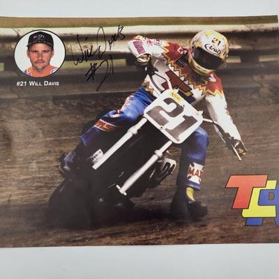 #21 WILL DAVIS SIGNED PICTURE - 1997 DIRT TRACK RACING