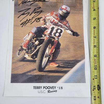 #18 TERRY POOVEY USC RACING AUTOGRAPHED PICTURE