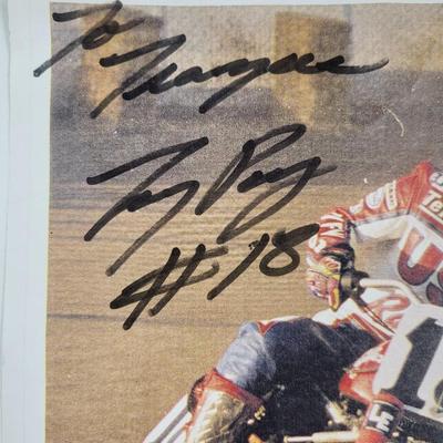 #18 TERRY POOVEY USC RACING AUTOGRAPHED PICTURE