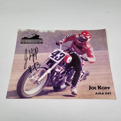 #43 JOE KOPP AMA HD DIRT TRACK RACING AUTOGRAPH