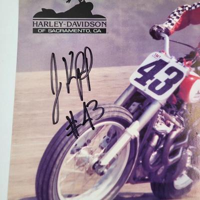 #43 JOE KOPP AMA HD DIRT TRACK RACING AUTOGRAPH