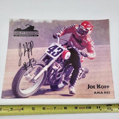 #43 JOE KOPP AMA HD DIRT TRACK RACING AUTOGRAPH